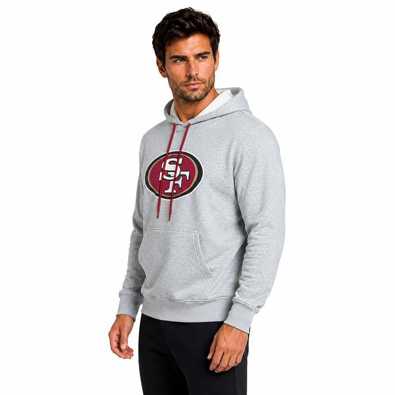 Sudadera Hoodie NFL San Francisco 49ers Manga Larga Gris Hombre