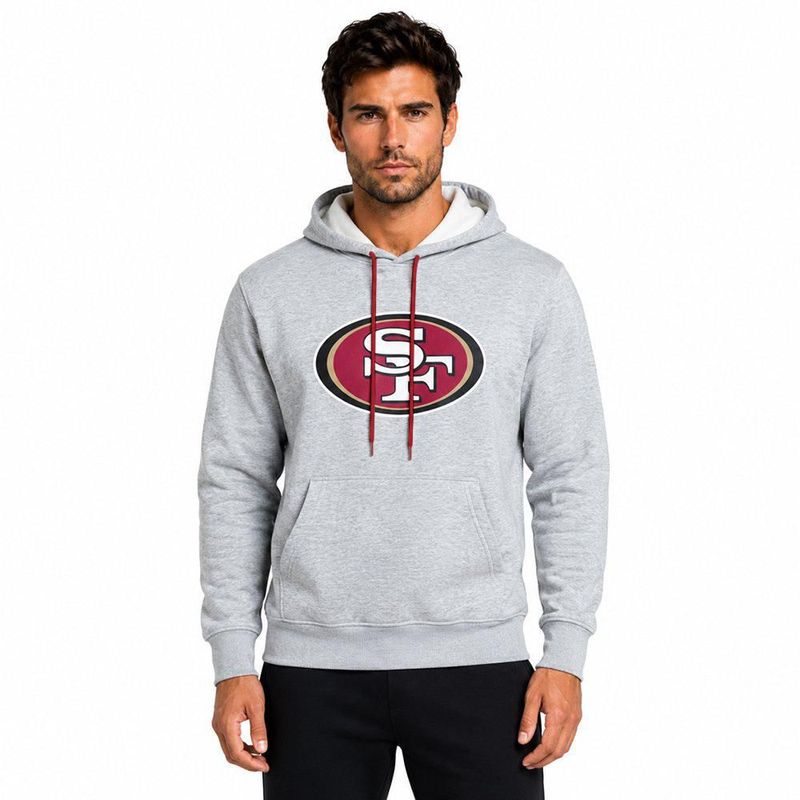 Sudadera Hoodie NFL San Francisco 49ers Manga Larga Gris Hombre