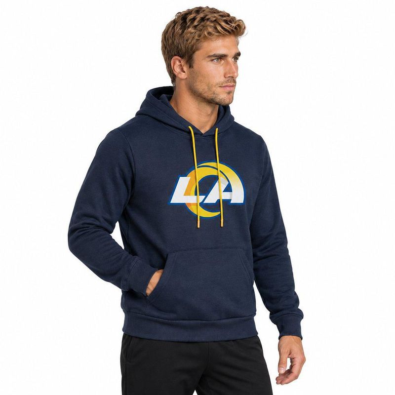 Sudadera Hoodie NFL Los Angeles Rams Manga Larga Azul Marino Hombre