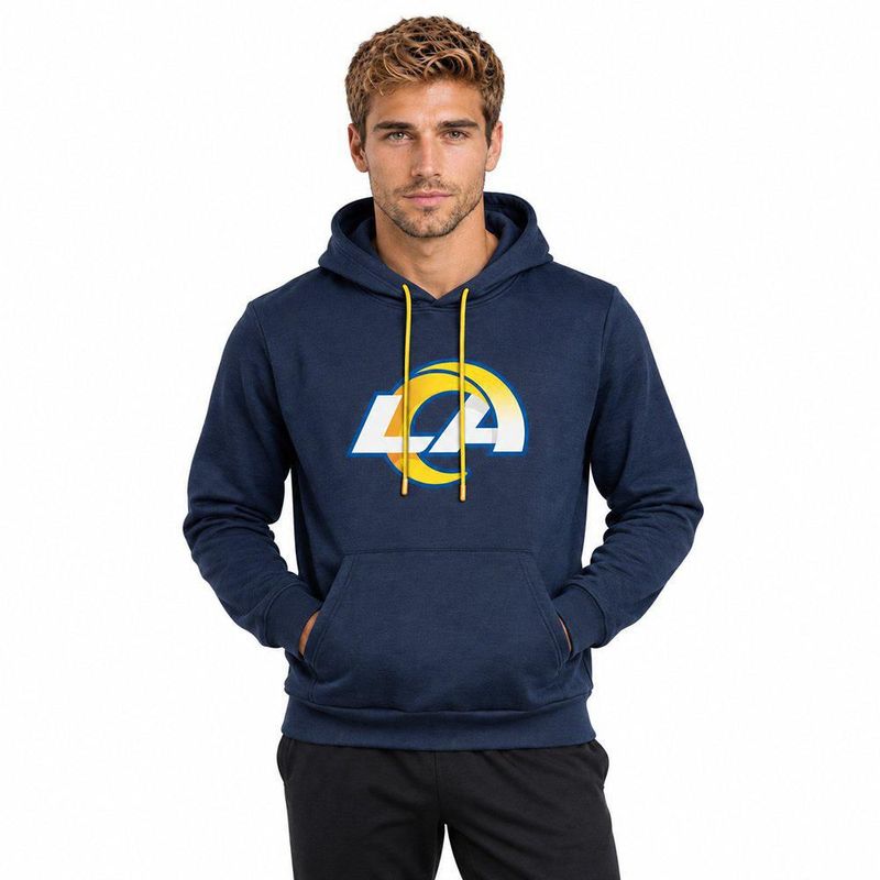 Sudadera Hoodie NFL Los Angeles Rams Manga Larga Azul Marino Hombre