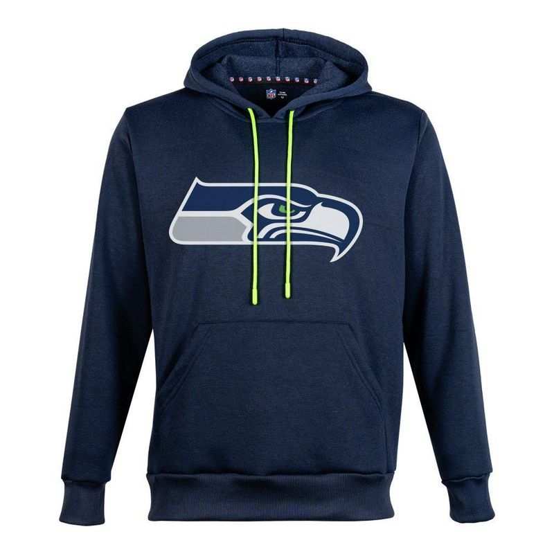 Sudadera Hoodie NFL Seattle Seahawks Manga Larga Azul Marino Hombre