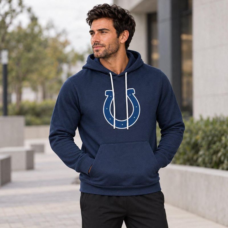 Sudadera Hoodie NFL Indianapolis Colts Manga Larga Azul Marino Hombre