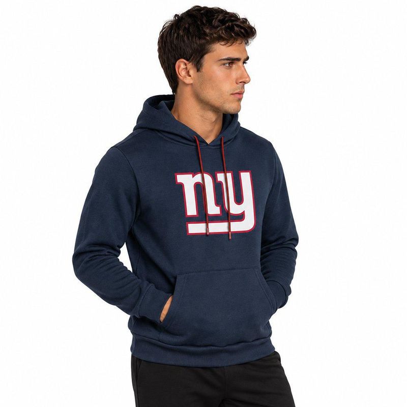Sudadera Hoodie NFL New York Giants Manga Larga Azul Marino Hombre