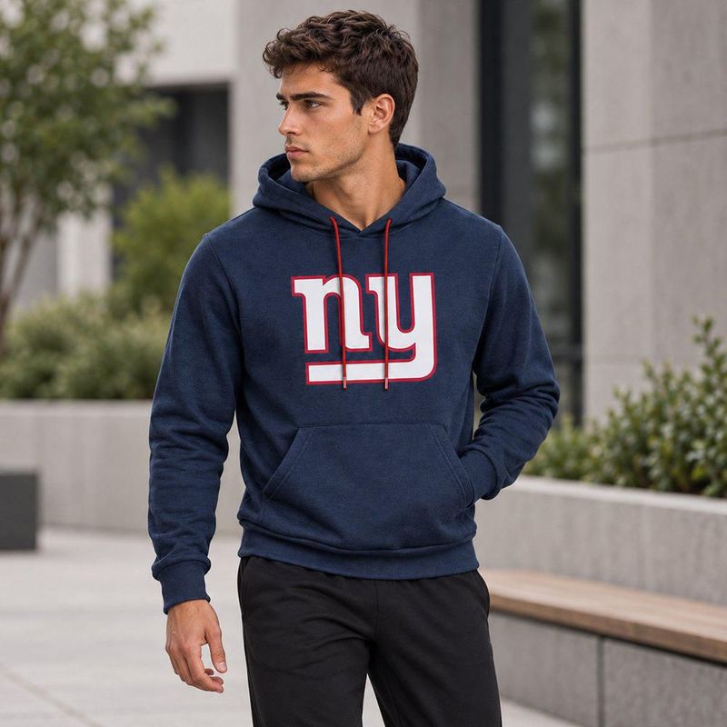 Sudadera Hoodie NFL New York Giants Manga Larga Azul Marino Hombre