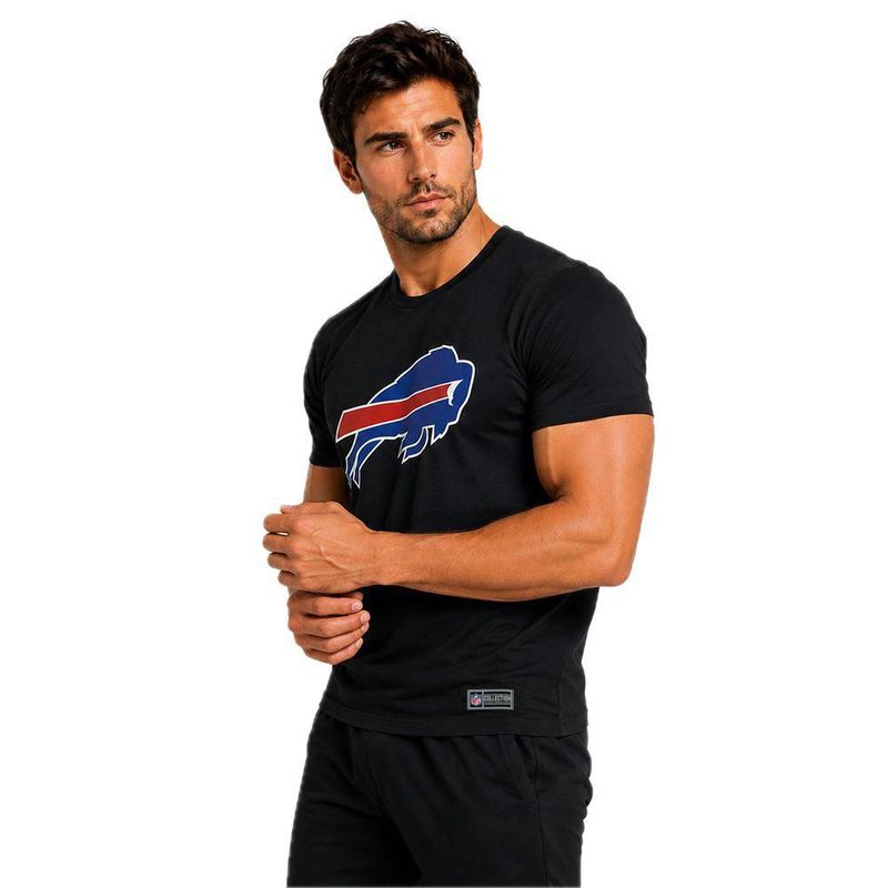 Playera Aficionado NFL Buffalo Bills Manga Corta Negro Hombre