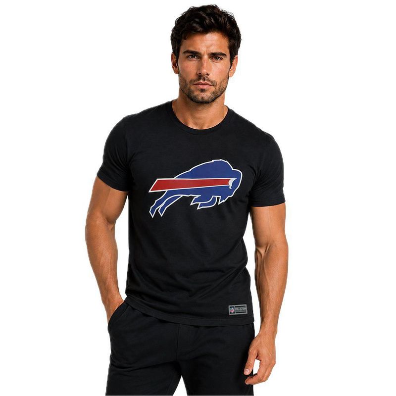 Playera Aficionado NFL Buffalo Bills Manga Corta Negro Hombre