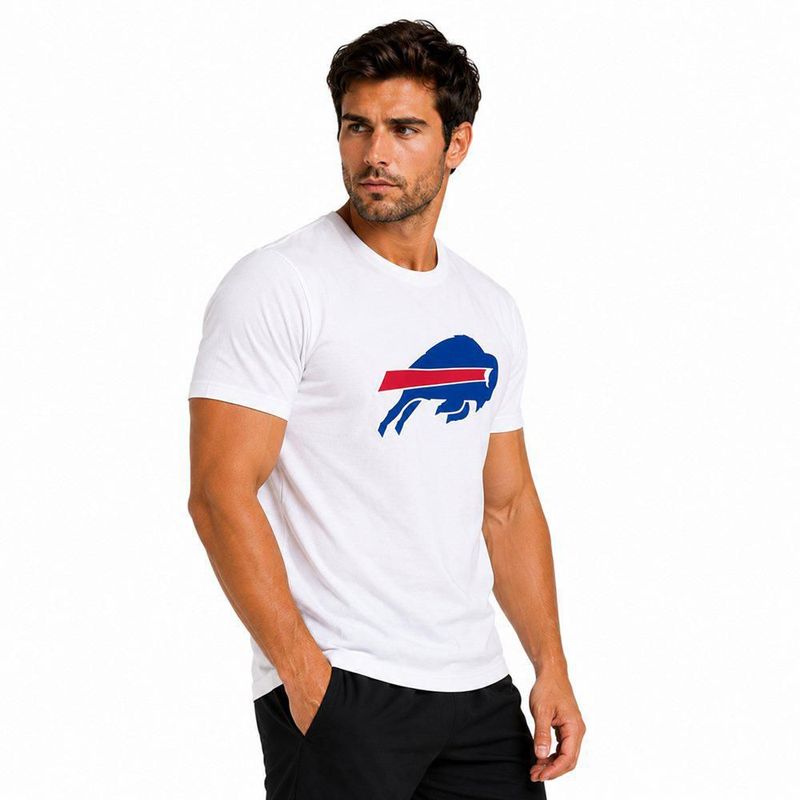 Playera Aficionado NFL Buffalo Bills Manga Corta Blanco Hombre