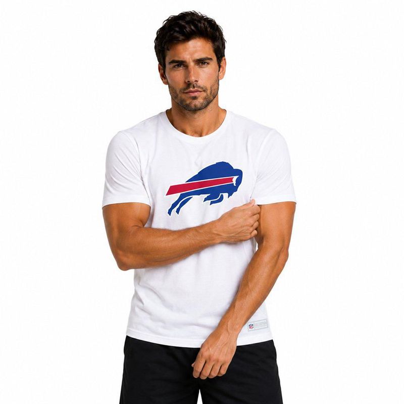 Playera Aficionado NFL Buffalo Bills Manga Corta Blanco Hombre