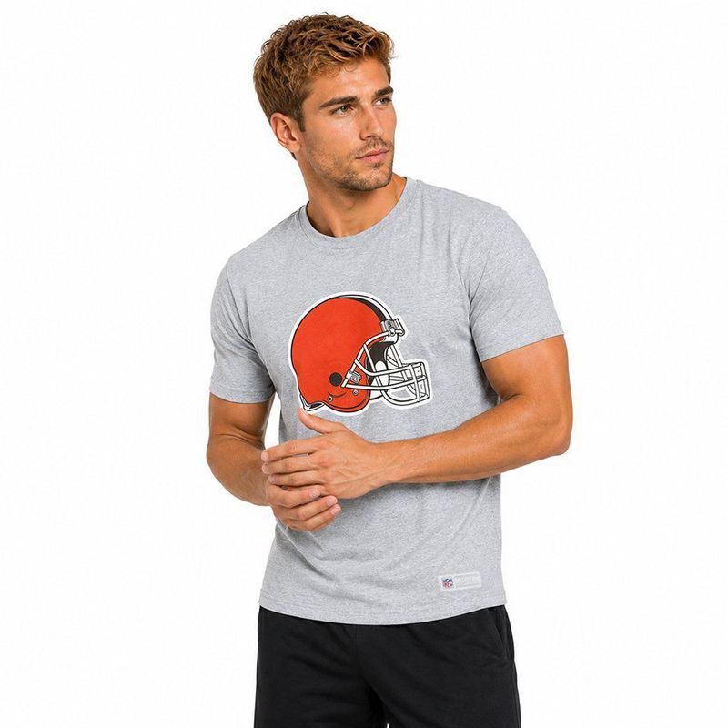 Playera Aficionado NFL Cleveland Browns Manga Corta Gris Hombre