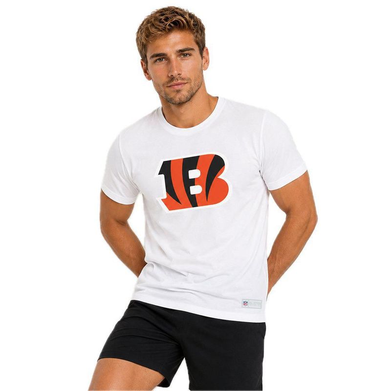 Playera Aficionado NFL Cincinnati Bengals Manga Corta Blanco Hombre