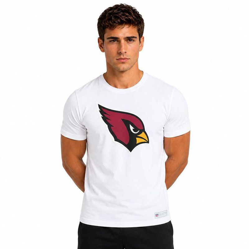 Playera Aficionado NFL Arizona Cardinals Manga Corta Blanco Hombre