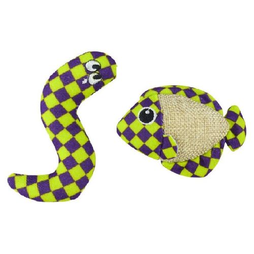 Juguete Catch Pez/serpiente Poliéster Bicolor Fancy Pets