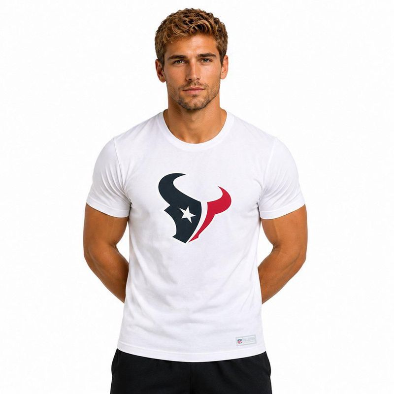 Playera Aficionado NFL Houston Texans Manga Corta Blanco Hombre