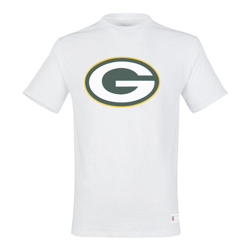 Playera Aficionado NFL Green Bay Packers Manga Corta Blanco Hombre
