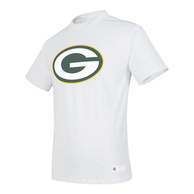 Playera Aficionado NFL Green Bay Packers Manga Corta Blanco Hombre
