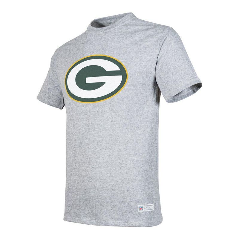 Playera Aficionado NFL Green Bay Packers Manga Corta Gris Hombre