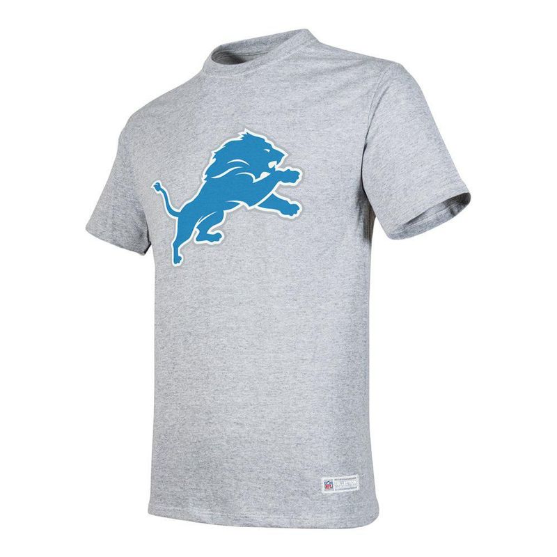 Playera Aficionado NFL Detroit Lions Manga Corta Gris Hombre