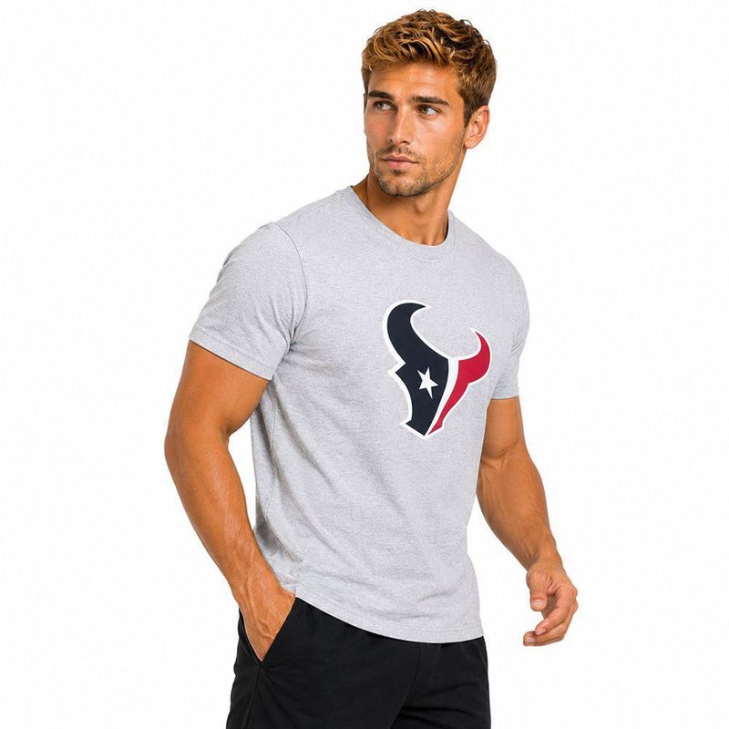 Playera Aficionado NFL Houston Texans Manga Corta Gris Hombre