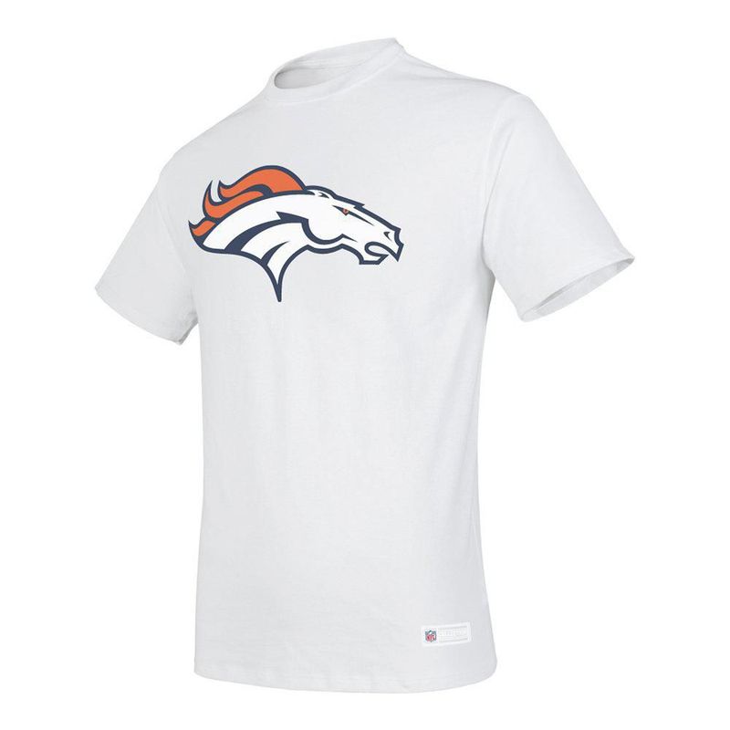 Playera Aficionado NFL Denver Broncos Manga Corta Blanco Hombre