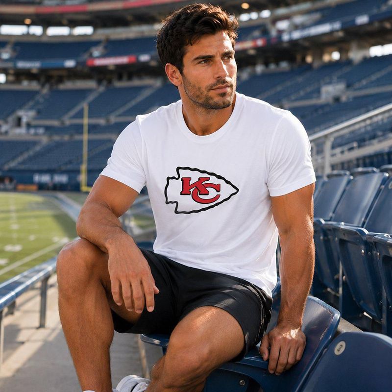 Playera Aficionado NFL Kansas City Chiefs Manga Corta Blanco Hombre
