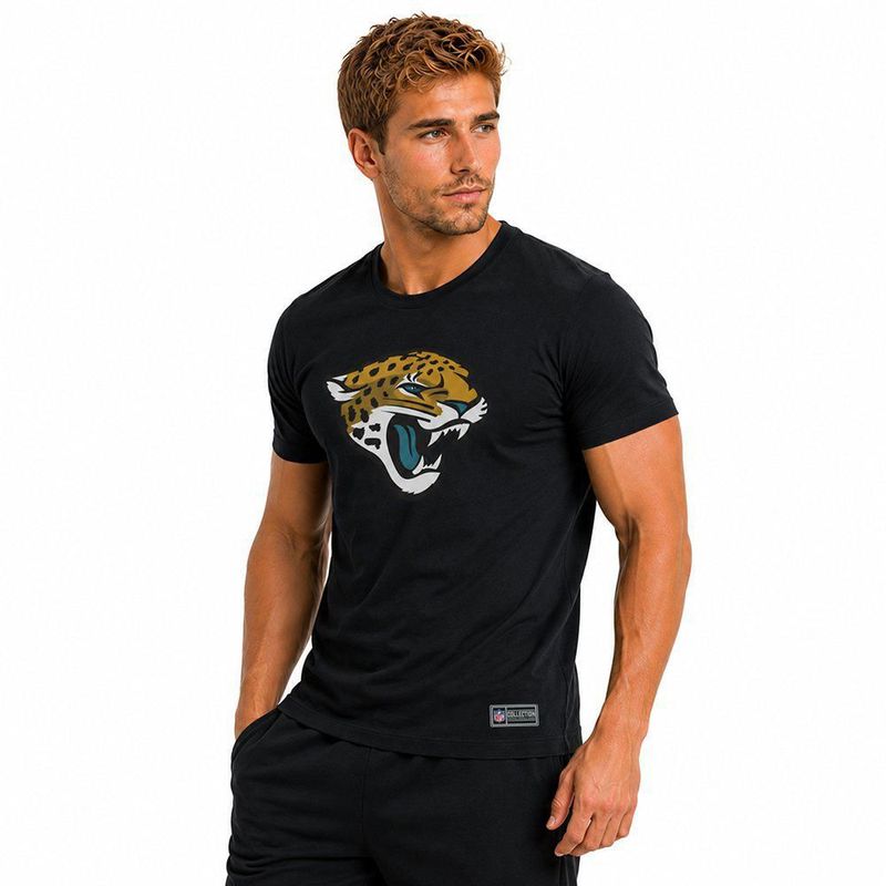Playera Aficionado NFL Jacksonville Jaguars Manga Corta Negro Hombre