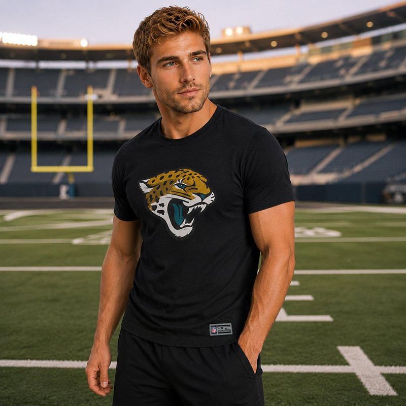 Playera Aficionado NFL Jacksonville Jaguars Manga Corta Negro Hombre