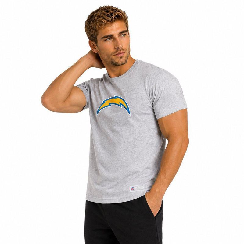 Playera Aficionado NFL Los Angeles Chargers Manga Corta Gris Hombre