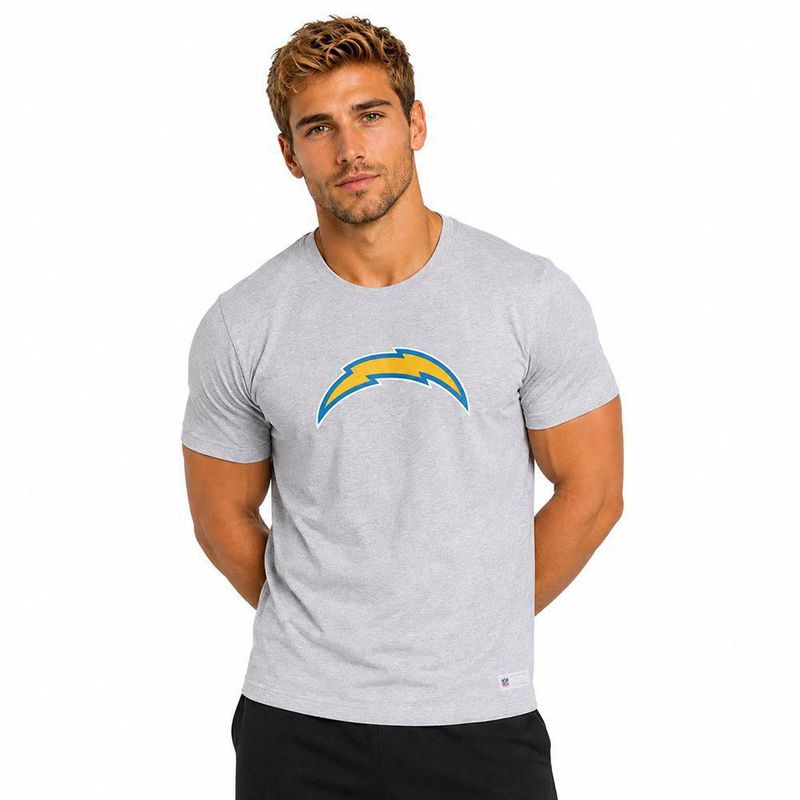 Playera Aficionado NFL Los Angeles Chargers Manga Corta Gris Hombre