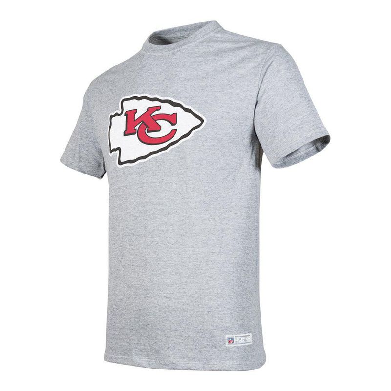 Playera Aficionado NFL Kansas City Chiefs Manga Corta Gris Hombre