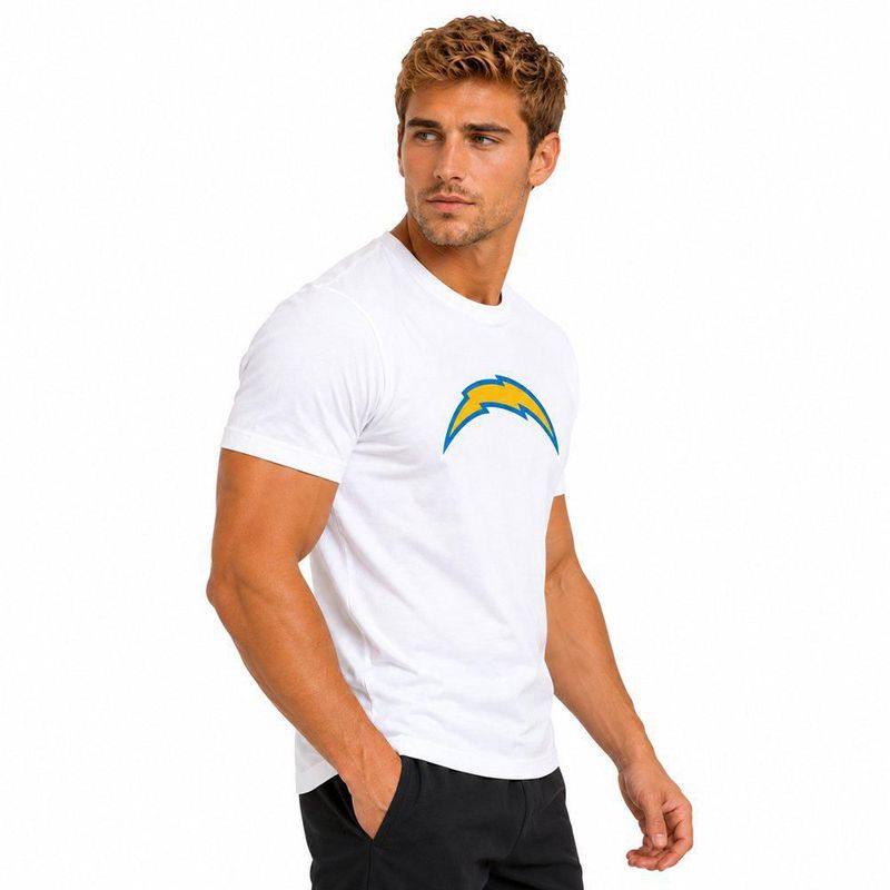 Playera Aficionado NFL Los Angeles Chargers Manga Corta Blanco Hombre