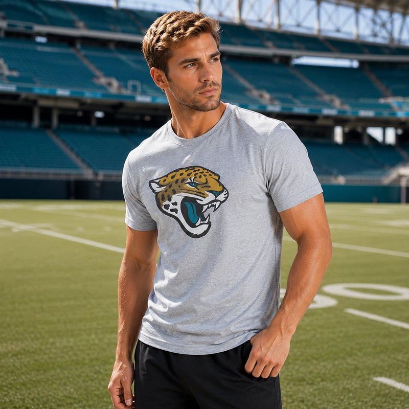 Playera Aficionado NFL Jacksonville Jaguars Manga Corta Gris Hombre