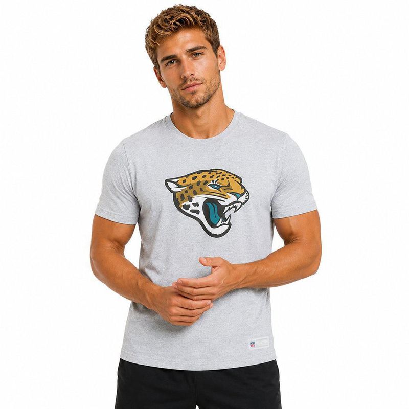 Playera Aficionado NFL Jacksonville Jaguars Manga Corta Gris Hombre