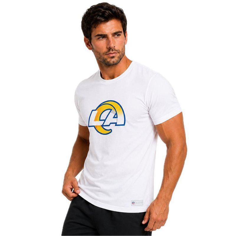 Playera Aficionado NFL Los Angeles Rams Manga Corta Blanco Hombre