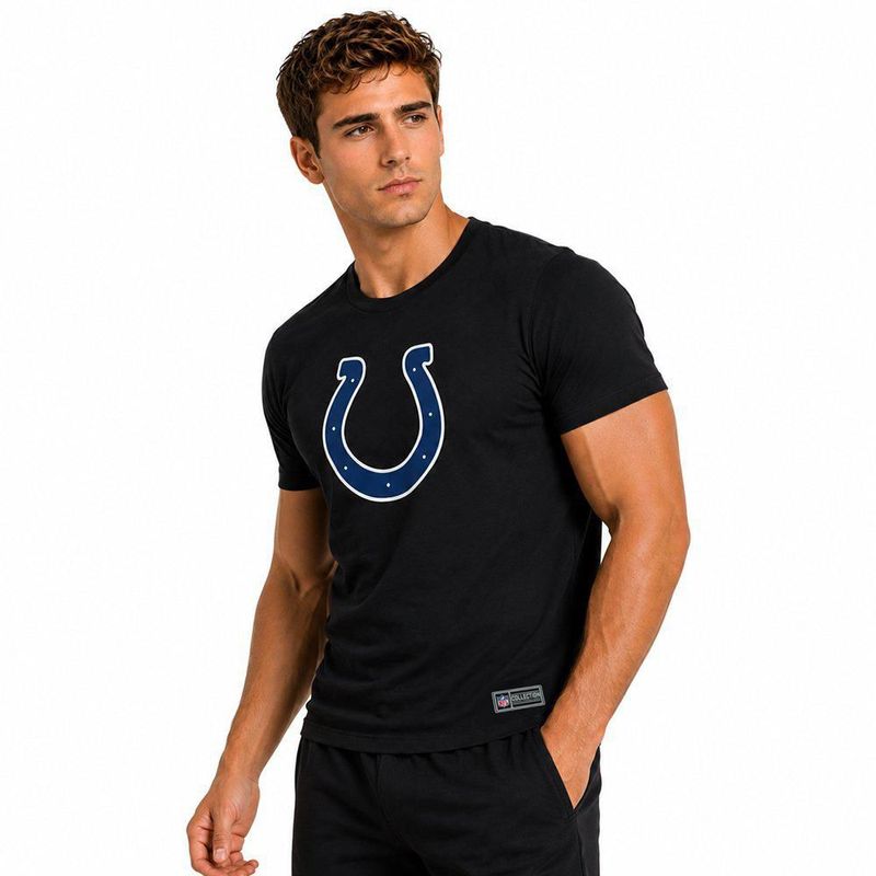 Playera Aficionado NFL Indianapolis Colts Manga Corta Negro Hombre