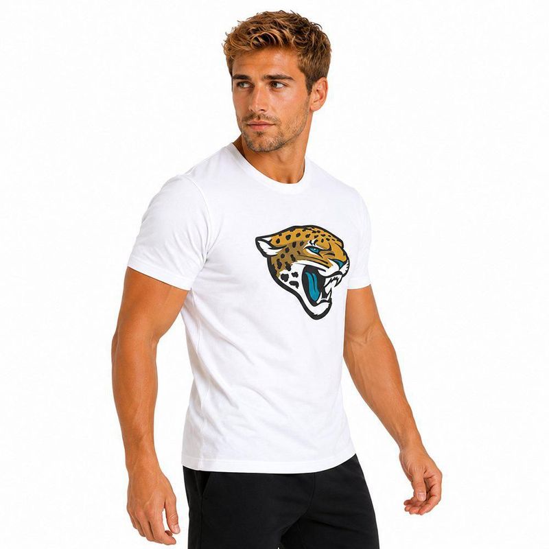 Playera Aficionado NFL Jacksonville Jaguars Manga Corta Blanco Hombre