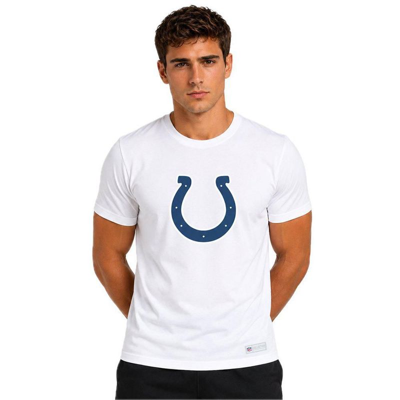Playera Aficionado NFL Indianapolis Colts Manga Corta Blanco Hombre