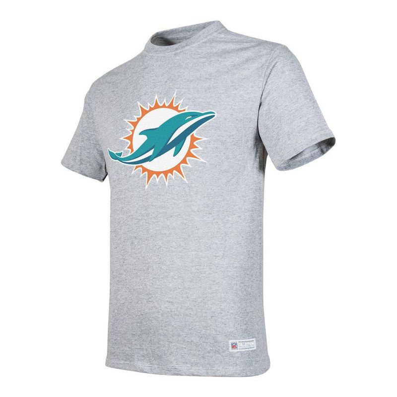 Playera Aficionado NFL Miami Dolphins Manga Corta Gris Hombre