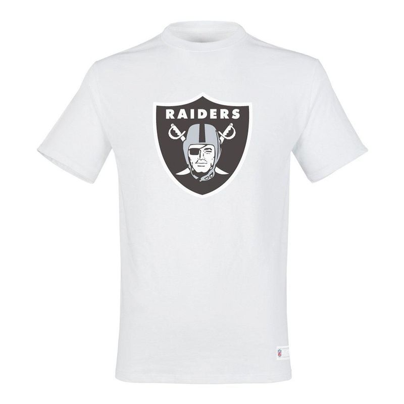 Playera Aficionado NFL Las Vegas Raiders Manga Corta Blanco Hombre