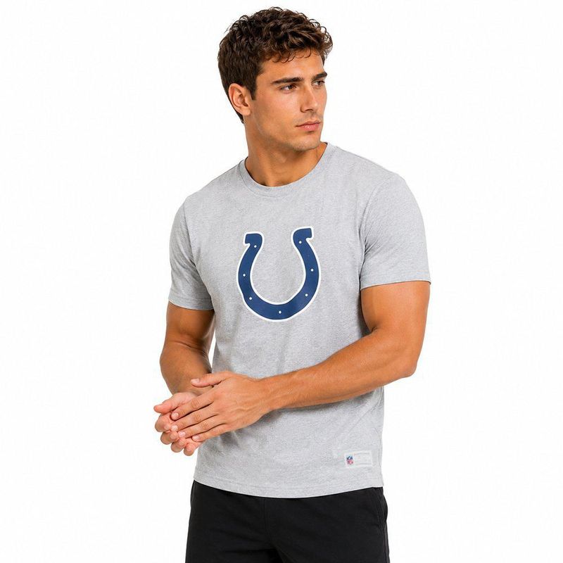Playera Aficionado NFL Indianapolis Colts Manga Corta Gris Hombre