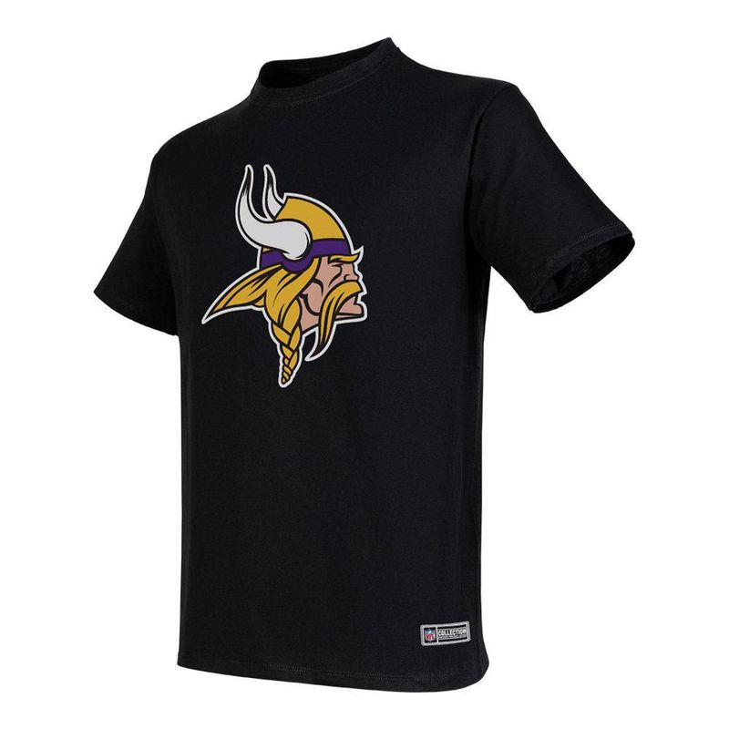 Playera Aficionado NFL Minnesota Vikings Manga Corta Negro Hombre