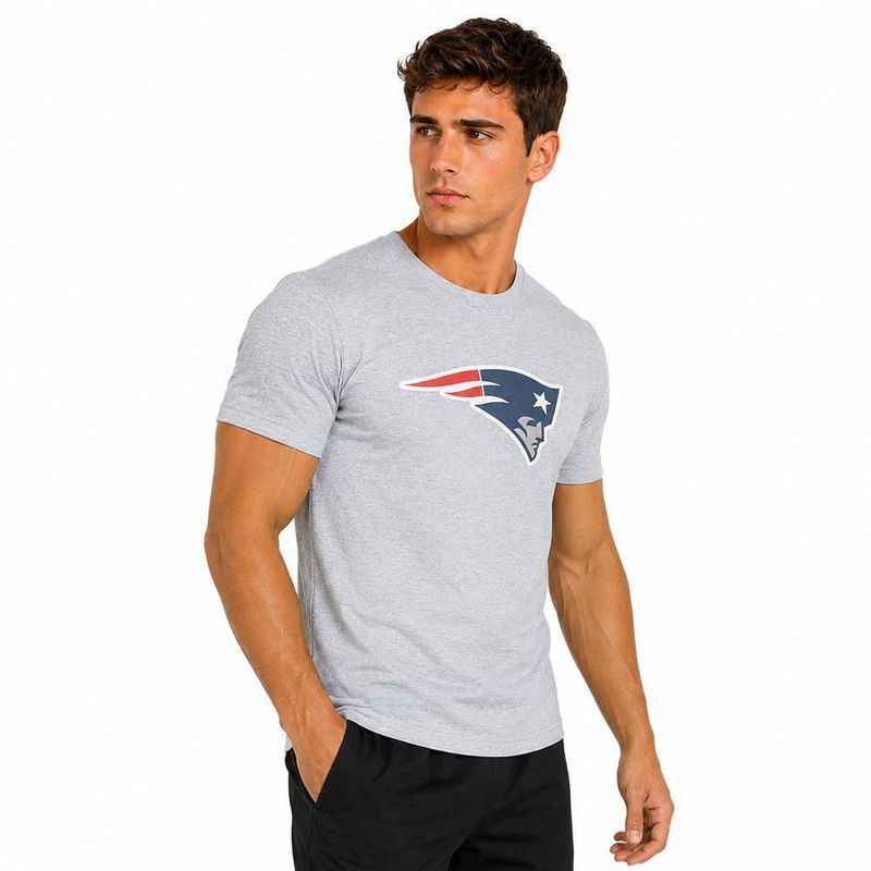 Playera Aficionado NFL New England Patriots Manga Corta Gris Hombre