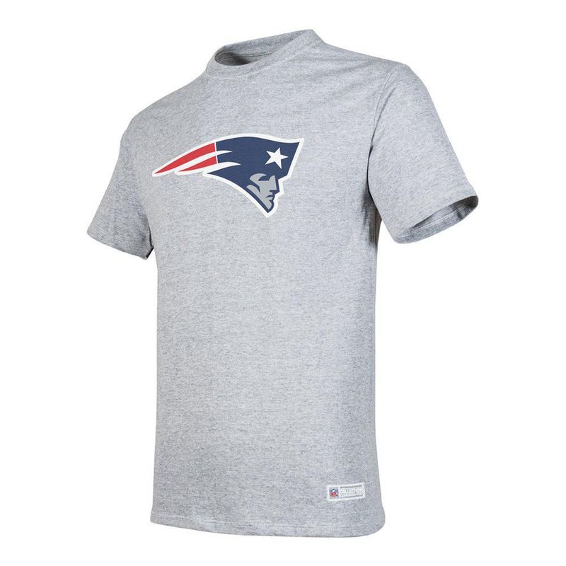 Playera Aficionado NFL New England Patriots Manga Corta Gris Hombre