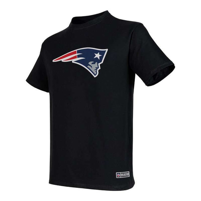 Playera Aficionado NFL New England Patriots Manga Corta Negro Hombre