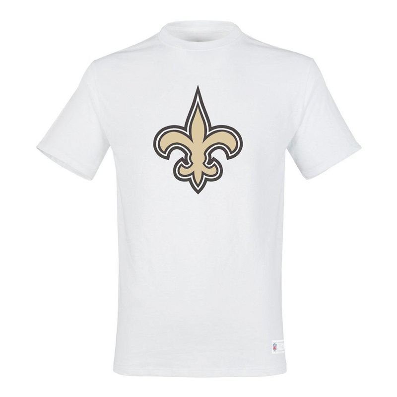 Playera Aficionado NFL New Orleans Saints Manga Corta Blanco Hombre
