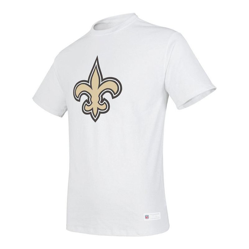 Playera Aficionado NFL New Orleans Saints Manga Corta Blanco Hombre
