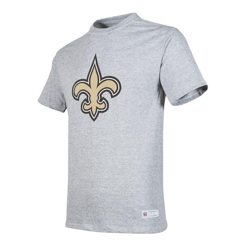 Playera Aficionado NFL New Orleans Saints Manga Corta Gris Hombre