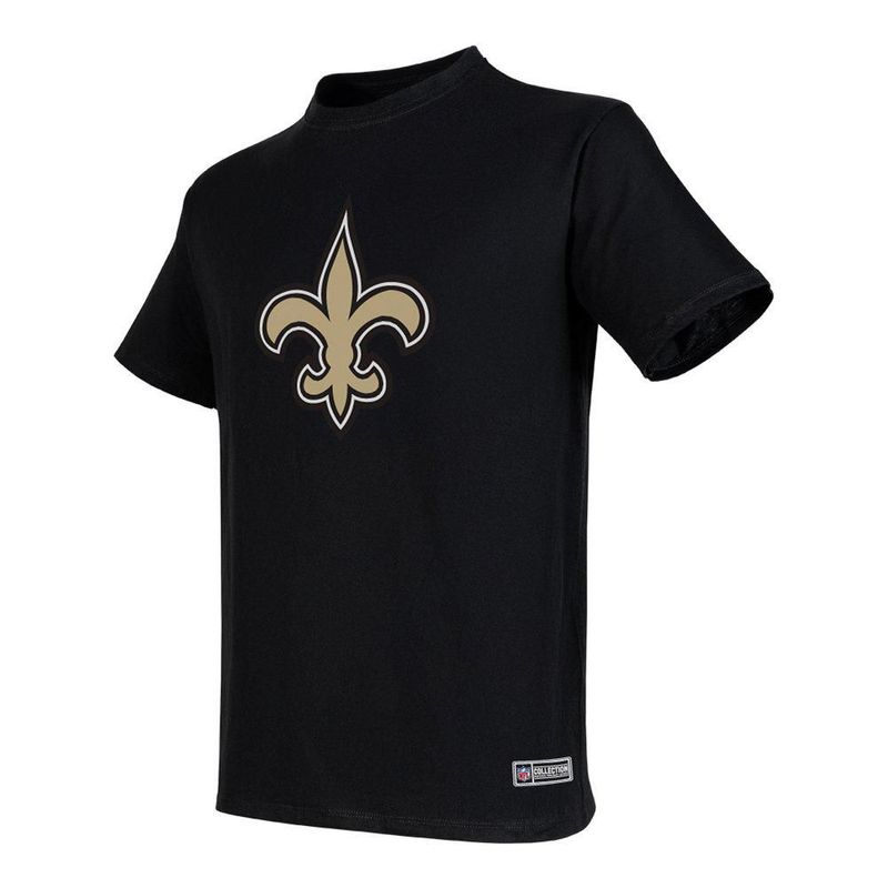 Playera Aficionado NFL New Orleans Saints Manga Corta Negro Hombre