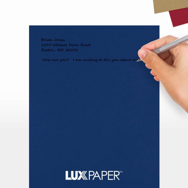 Cartulina LUXPaper A4 Azul Marino 100 lb - 50 unidades