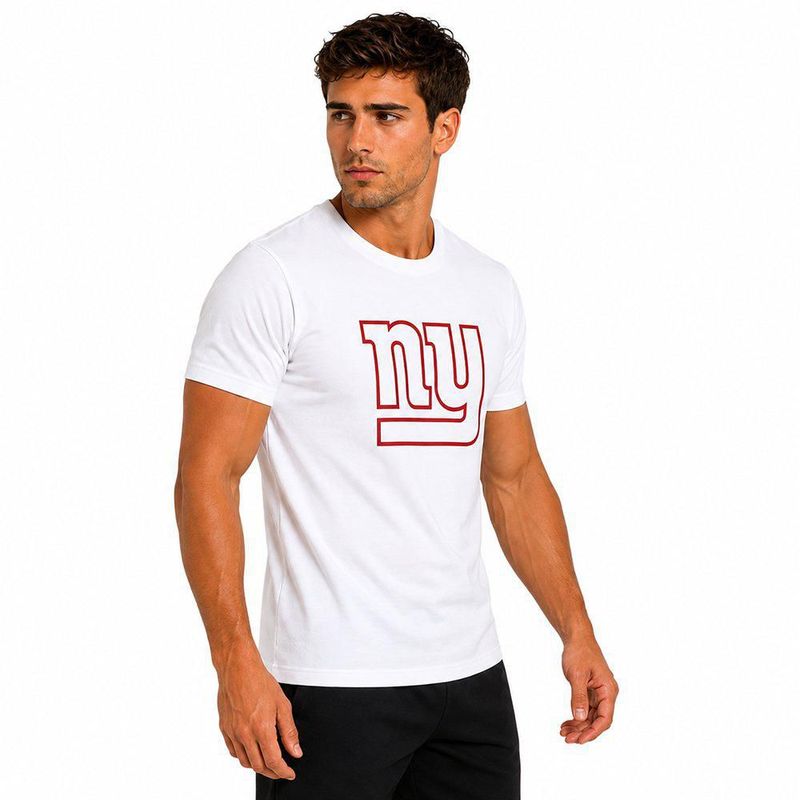 Playera Aficionado NFL New York Giants Manga Corta Blanco Hombre