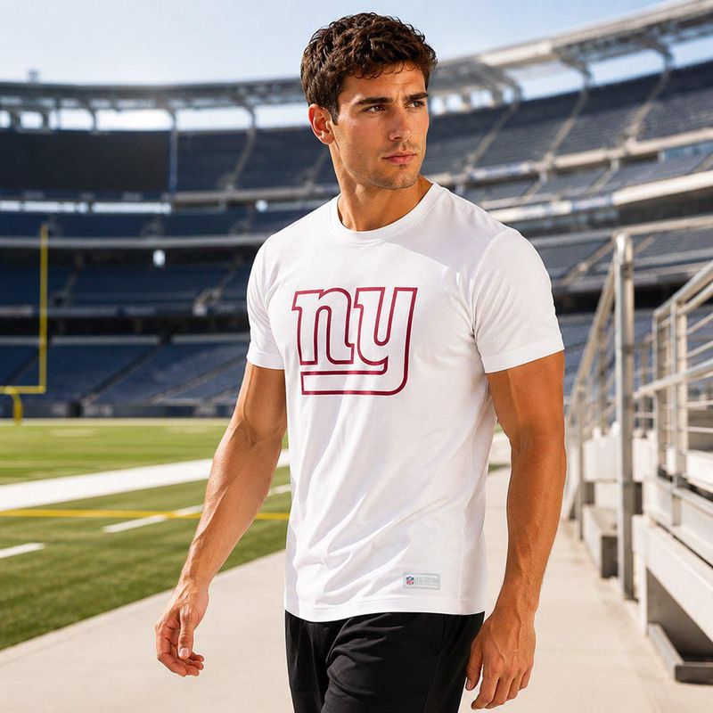 Playera Aficionado NFL New York Giants Manga Corta Blanco Hombre